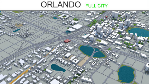 Orlando City 3D Model  80Km