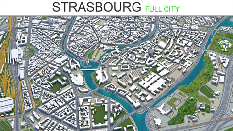 Strasbourg City 3D Model 40km