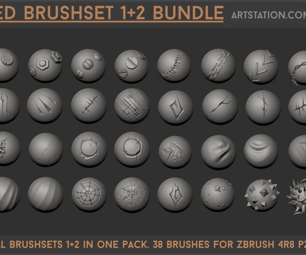 ArtStation - Stylized Brushsets 1+2 Bundle | Brushes