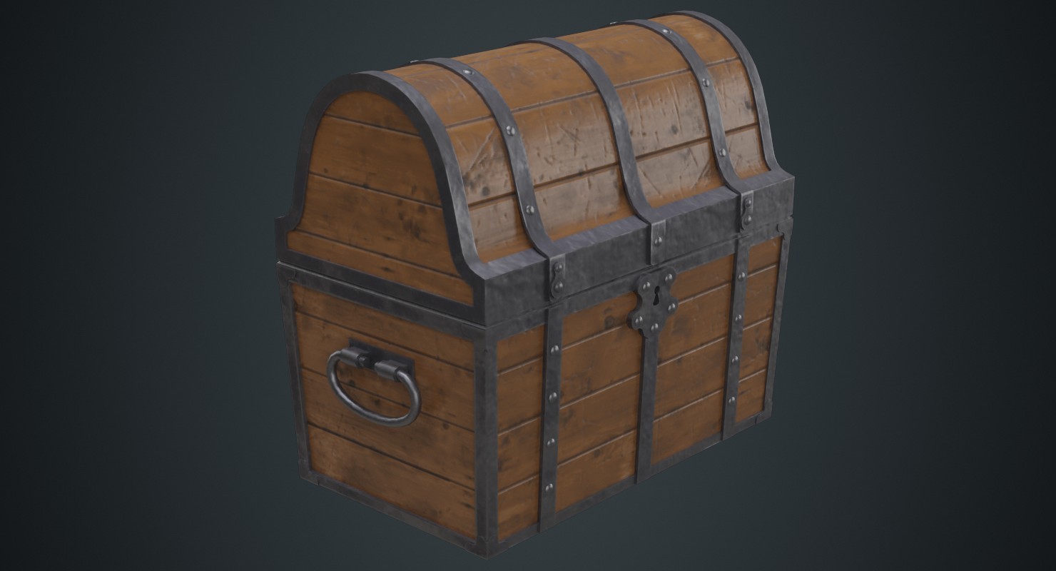 ArtStation Wooden Chest 1A Game Assets