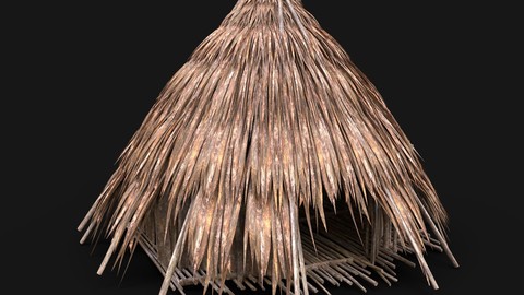 SIMPLE TRIBAL JUNGLE PRIMAL HUT HOUSE TENT TREE SURVIVAL