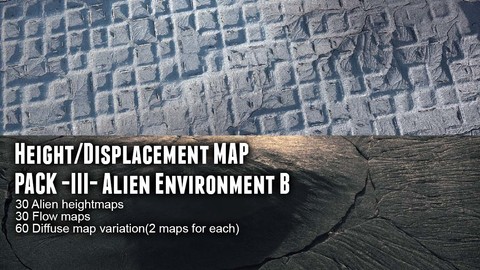 Height/Displacement map pack III Alien Environment B