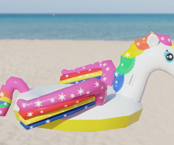 ArtStation - Unicorn Inflatable Toy | Game Assets