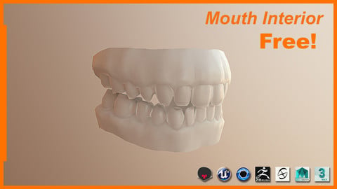 Free Polygon!!! Mouth Interior 3D Model