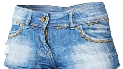 Vintage Shorts Jeans Studs