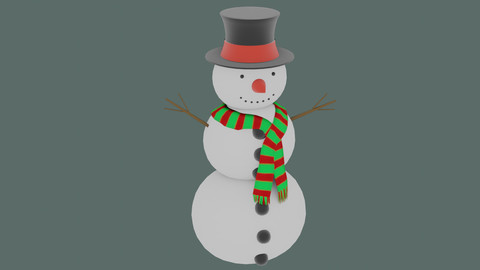 Snowman in Blender and other formats