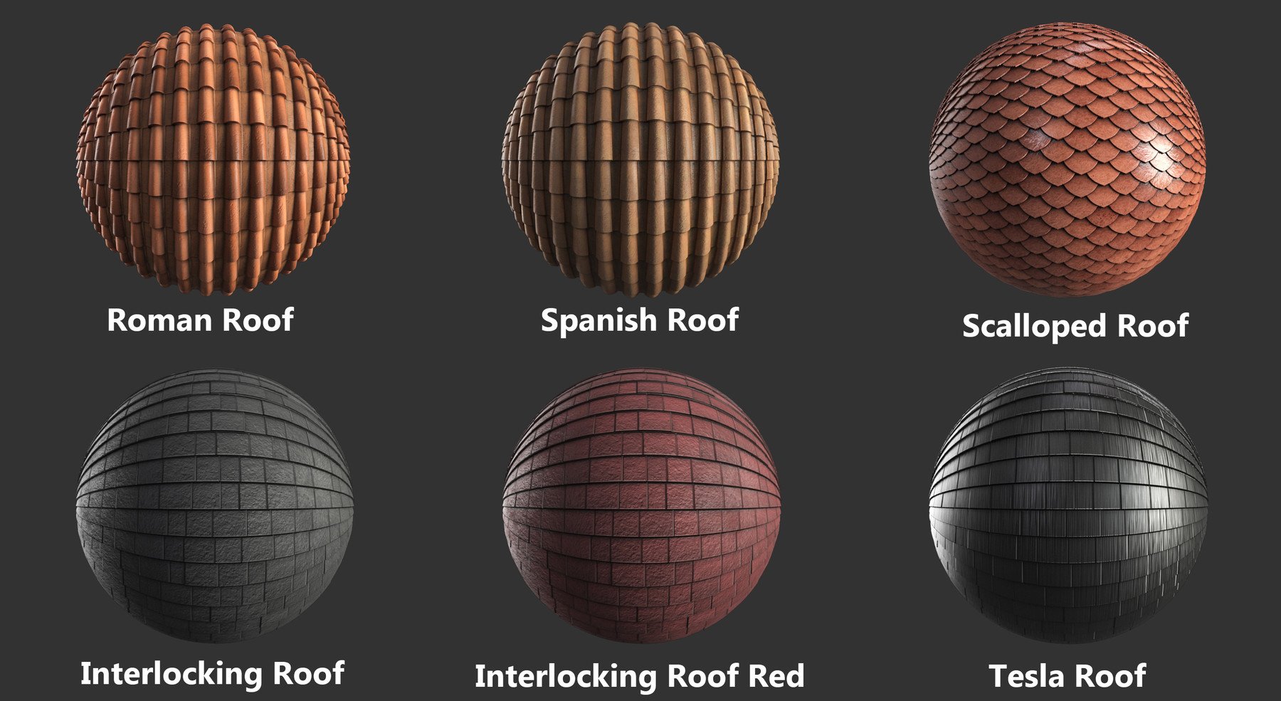 ArtStation - Archviz Roof Tiles Pack | PBR Compatible, 4K | Game Assets