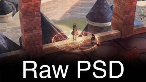 The Castle of Wizards Raw PSD