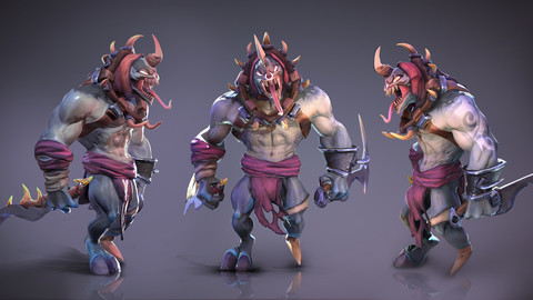 Sarbor - stylized lowpoly game ready character
