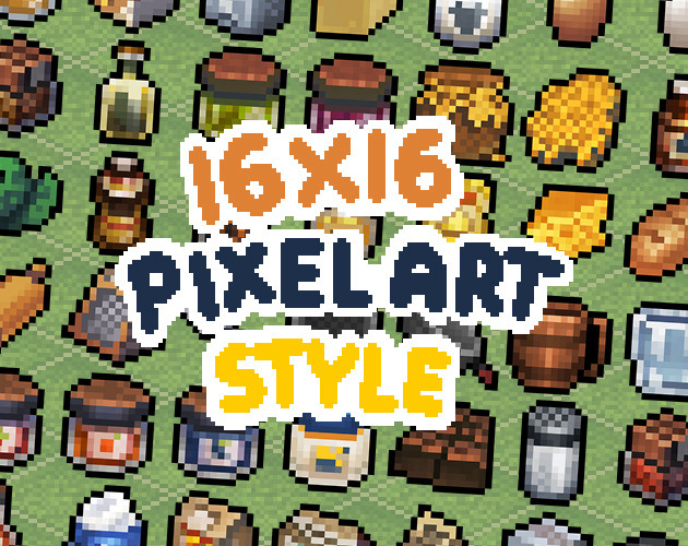 Artstation 16x16 Pixel Kitchenware Ingredients Pack Game Assets