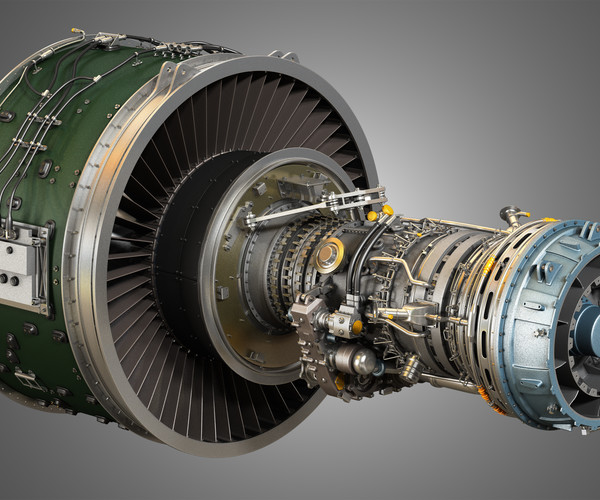 ArtStation - PW GTF Geared Turbofan Engine 3D model | Resources