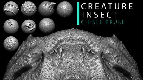 Creature / Insect / bug chisel brush