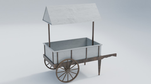 Wooden old cart (market)