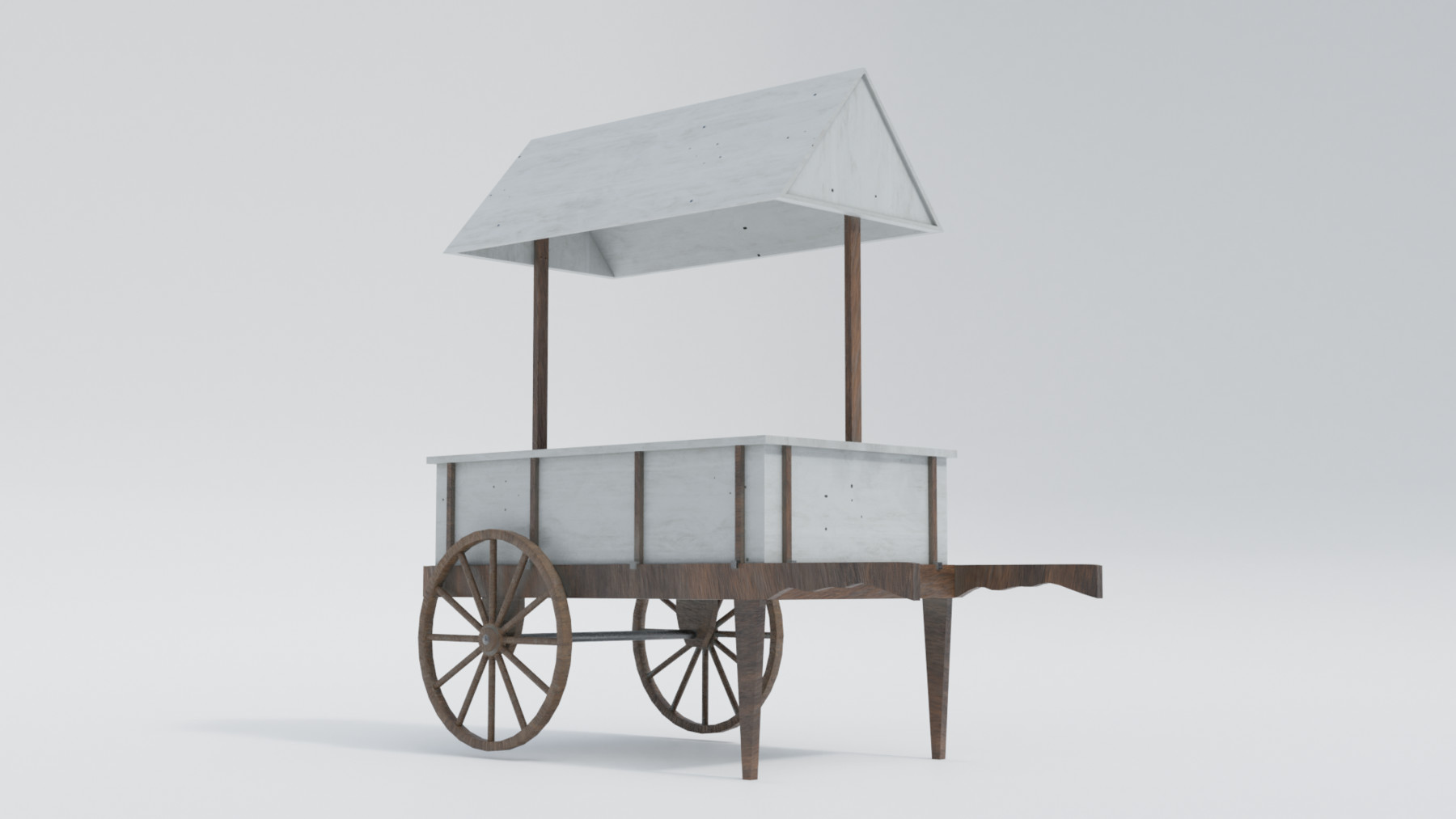 ArtStation Wooden old cart (market) Resources