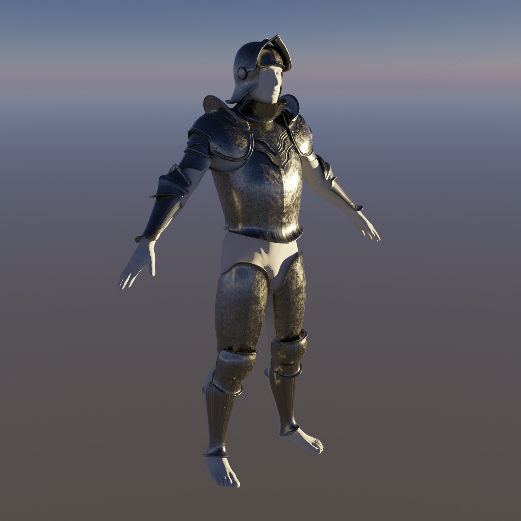 Artstation Free Medieval Knight Armor 3d Model Blend Fbx Resources