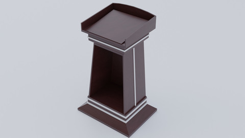 Dark wooden pulpit (Lectern)