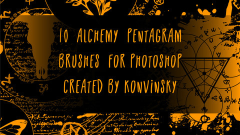 10 Alchemy Pentagram Brushes for Photoshop