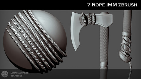 🪓➿ Rope Curve IMM Brush Pack Zbrush🪓
