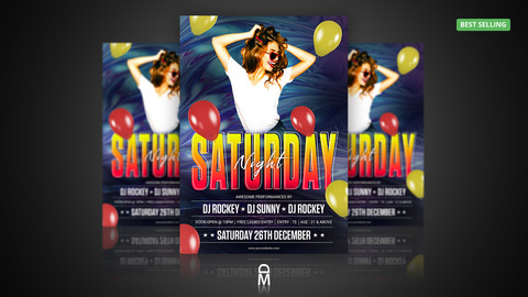 Saturday Night Party Poster / Flyer