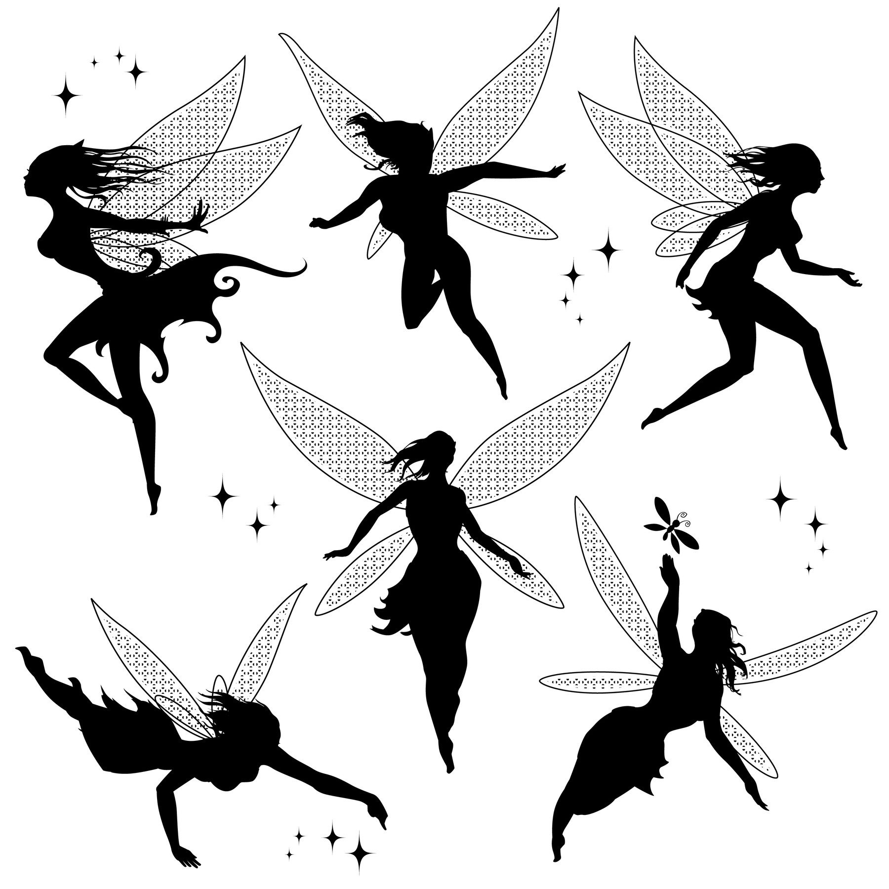fairy silhouette vector