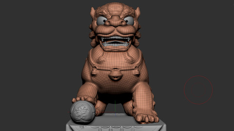 Zbrush file for Lion Statue