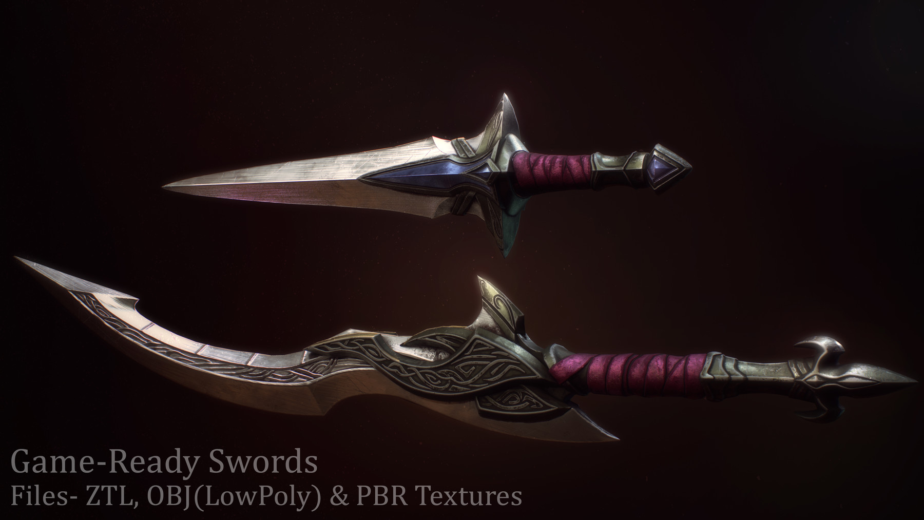 Artstation Swords Game Ready Game Assets