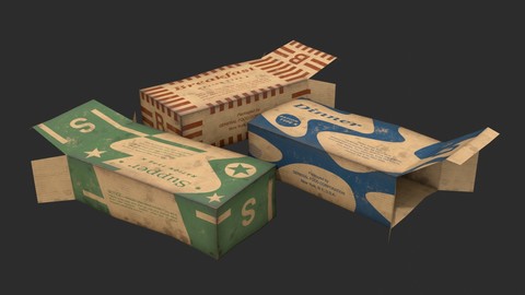 US K-Ration boxes End War WWII - Dirty version