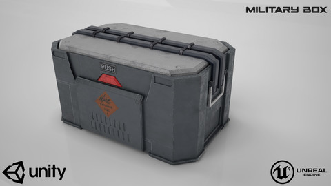 Military Box - Real Time/3D Model/4k Textures/Files(MB, OBJ, FBX, Unity)