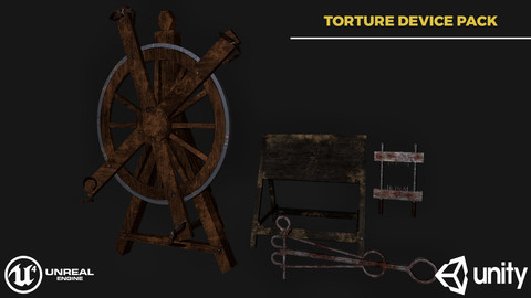 Torture Devices Pack 1 - Real Time/3D assets/2K Textures/Files(Max/MB/OBJ/FBX/Marmoset)