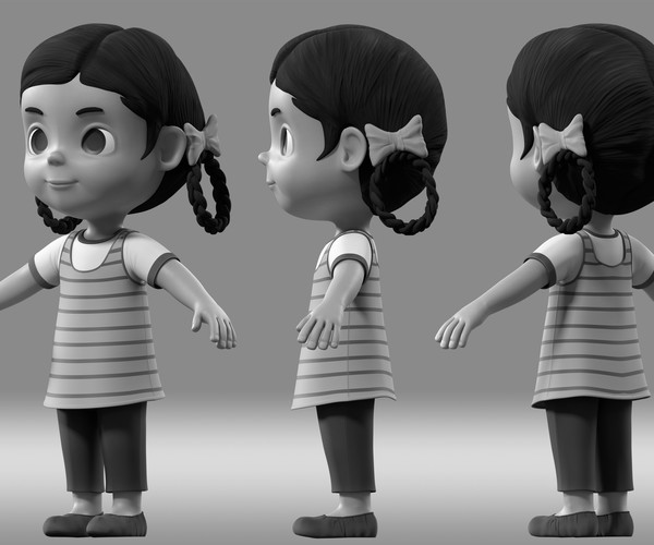 ArtStation - cartoon girl kids child | Resources