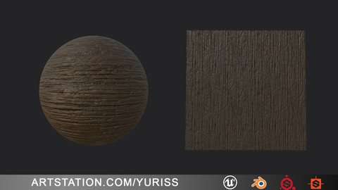 Wood material + Substance designer + Substance painter + Unreal engine 4