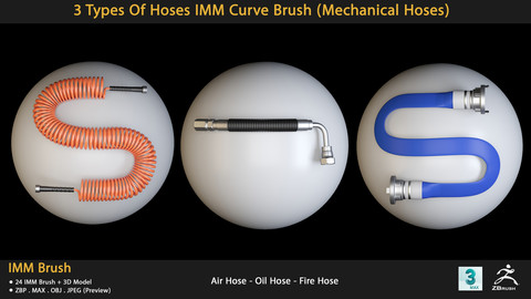 3 Types Of Hoses IMM Curve Brush (Mechanical Hoses)