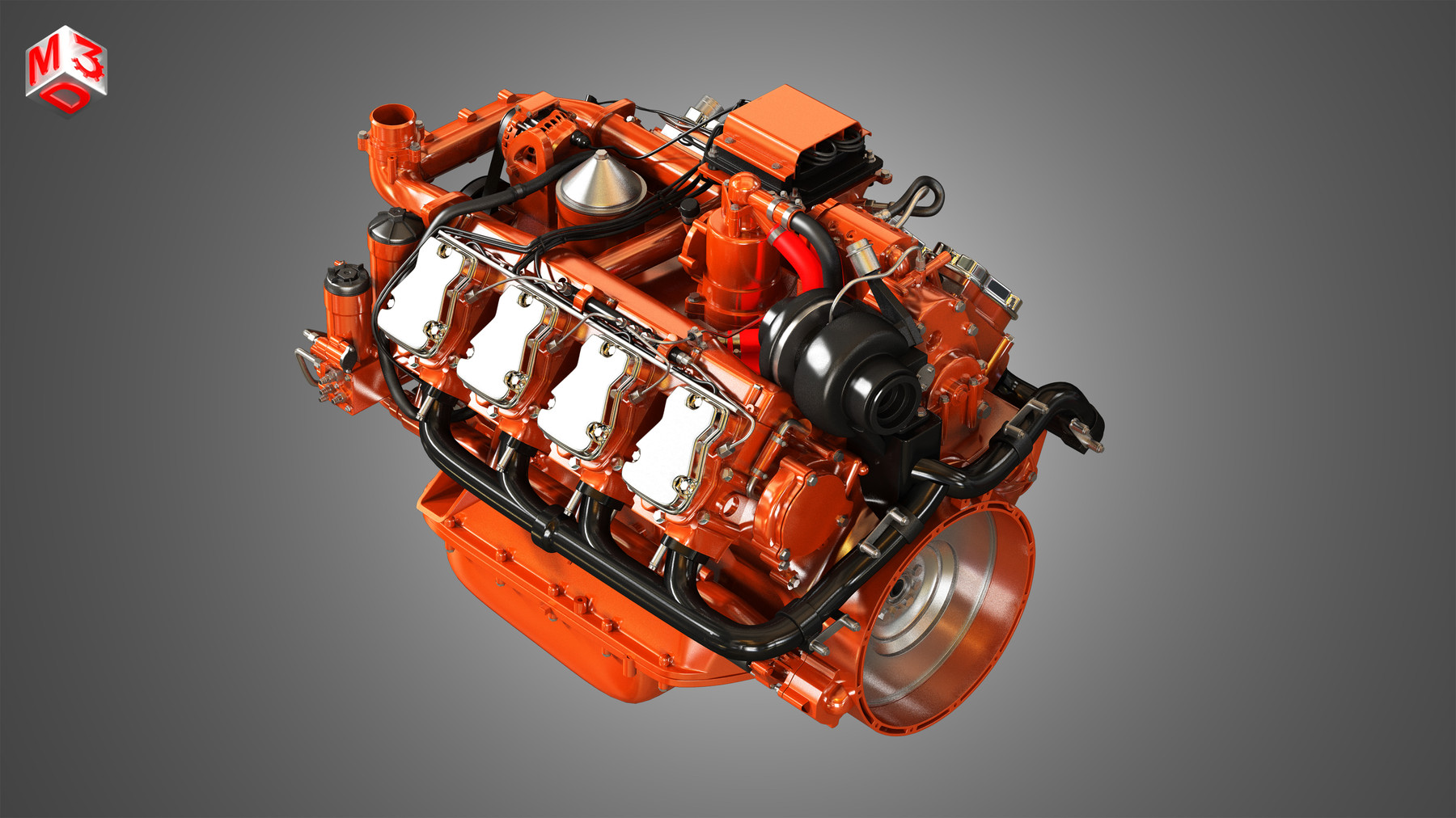 truck diesel engine 3D Model