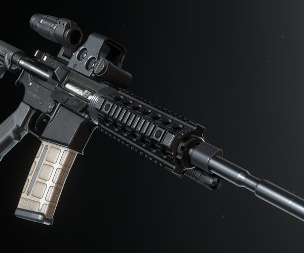 ArtStation - M4 Carbine with Attachments | Game Assets