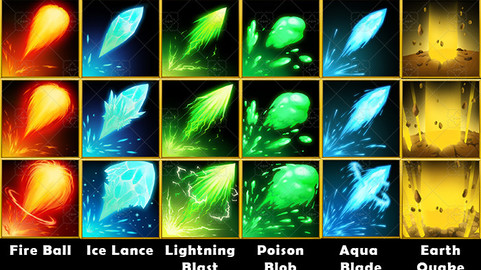Fantasy Game Basic Magic Skills Icons