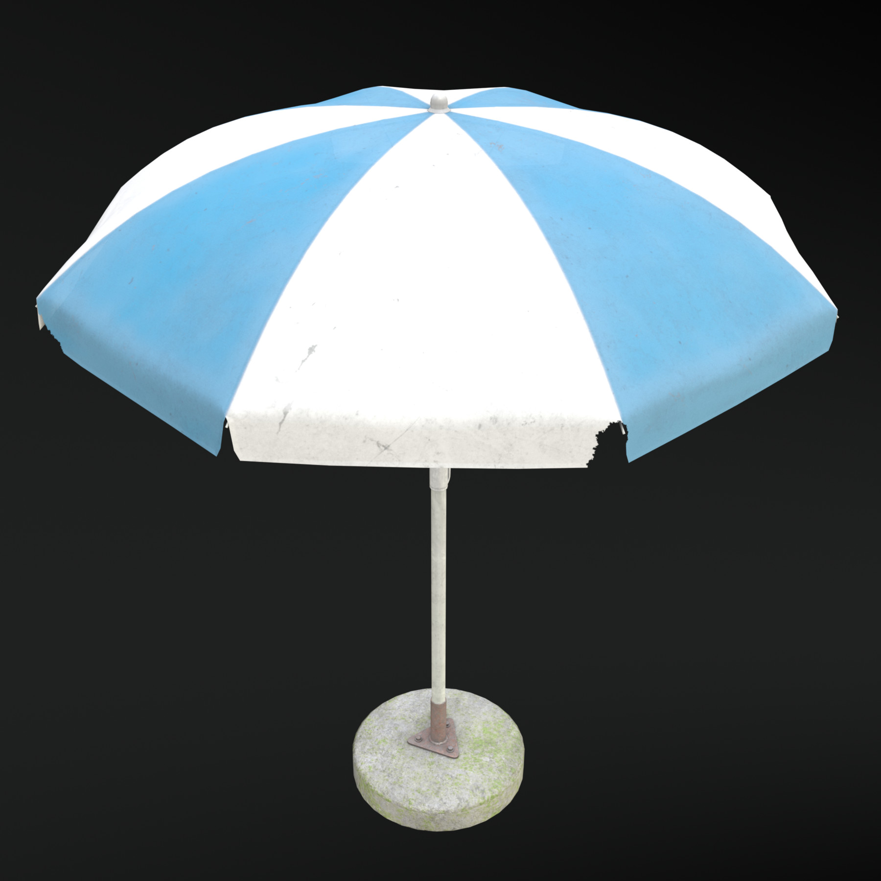 ArtStation Garden Umbrella V2 Clean and Dirty 4 Colours Game Assets