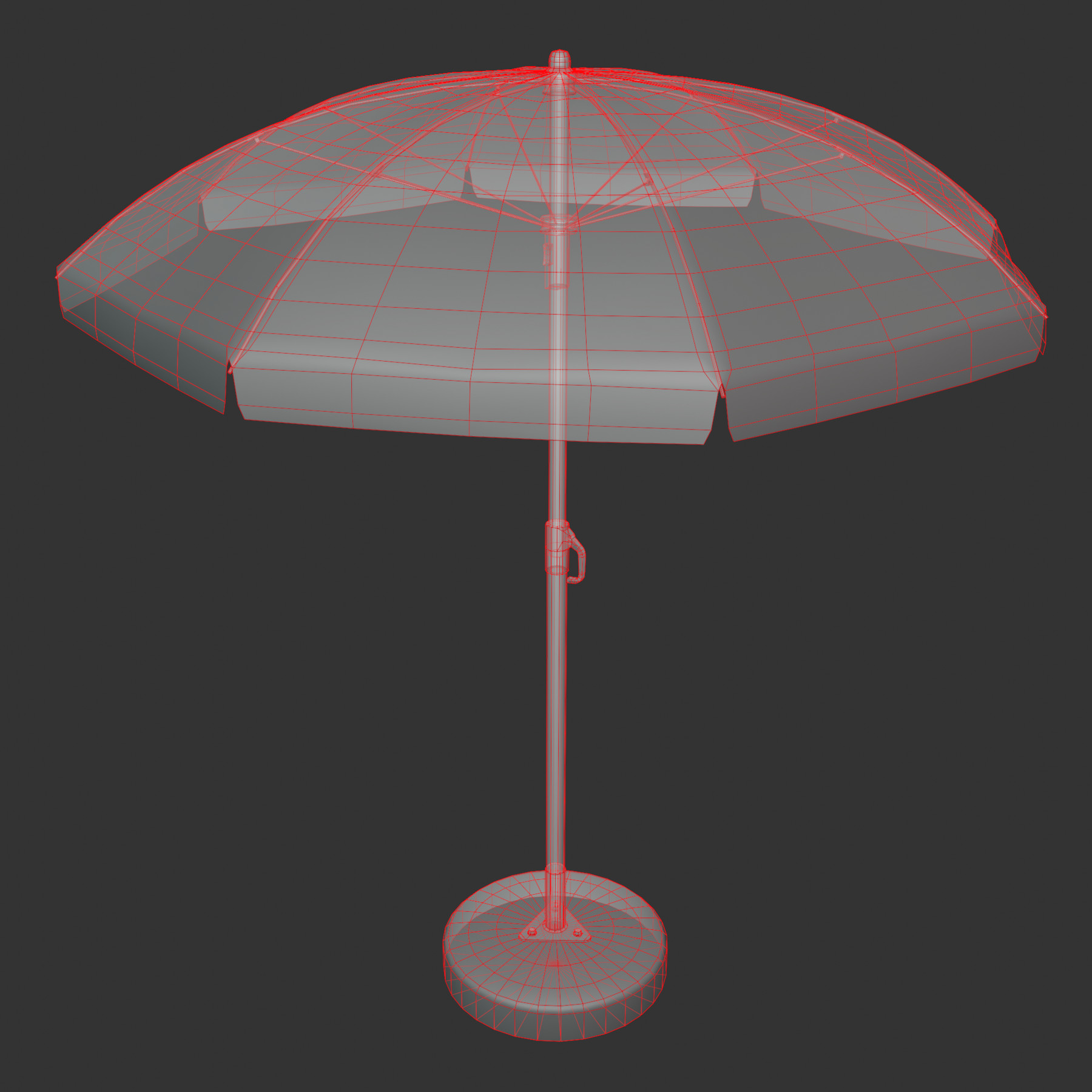 ArtStation Garden Umbrella V2 Clean and Dirty 4 Colours Game Assets