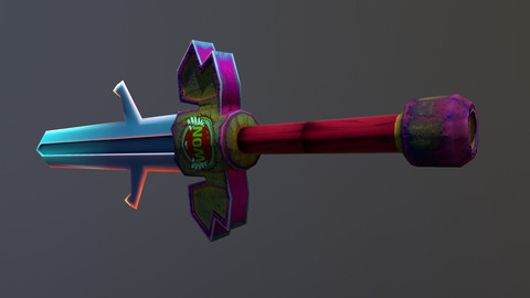 low poly sword