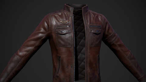 Jacket Leather - Game Asset / Low + High