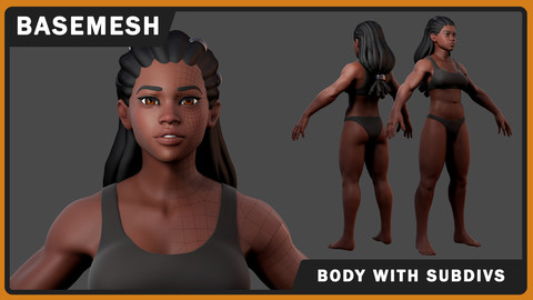 Stylized Female Full-body Basemesh