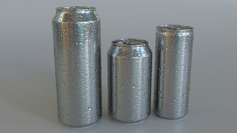 3D Beverage Can Wet - 3DS Max and VRAY RENDER