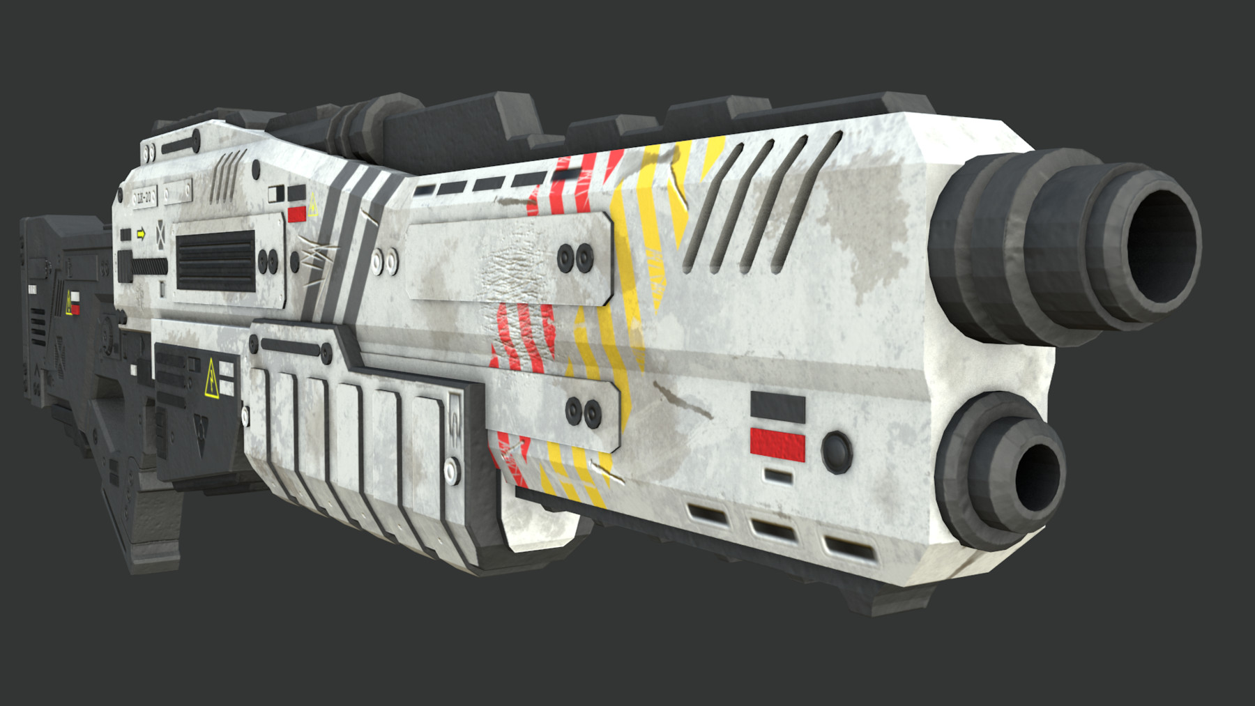 Artstation Low Poly Sci Fi Shotgun 3d Model Game Assets