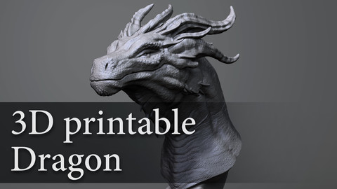 Dragon bust - 3d printable model