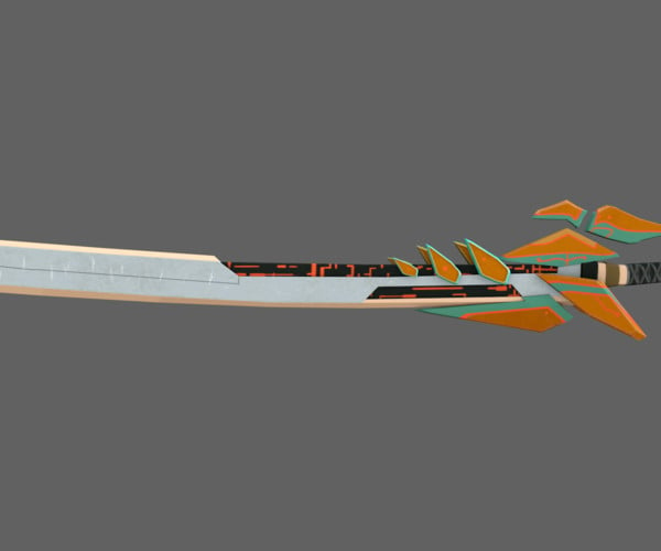 Artstation Futuristic Sci Fi Sword Pack 4 Swords With Distinct Designs Low Poly 3d Models 