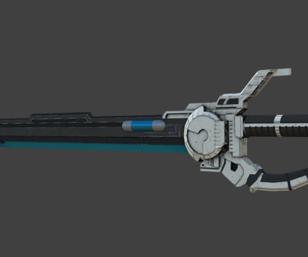 ArtStation - Sci-Fi Futuristic Blade - Low-poly 3D Model | Game Assets