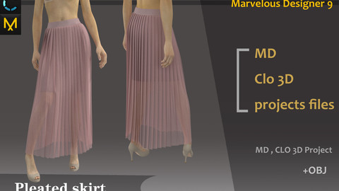 Pleated skirt