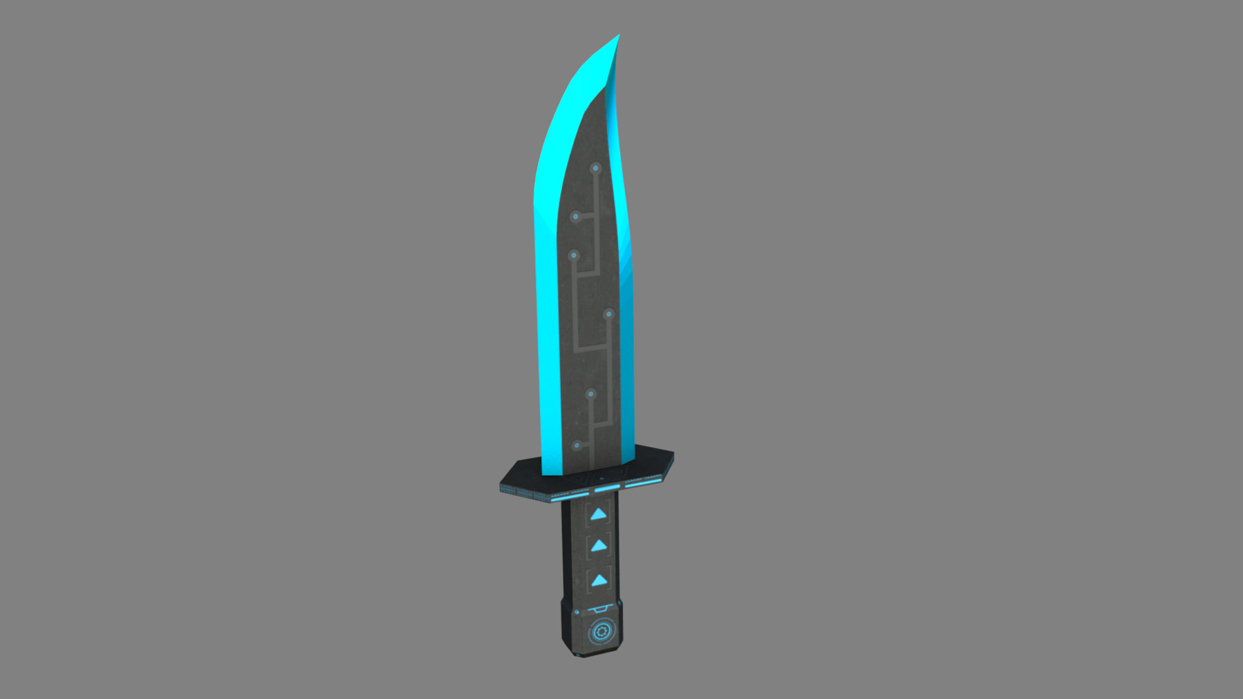 ArtStation - Futuristic Sci-Fi Hunter Knife Low-poly 3D Model | Game Assets