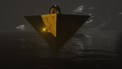 Yu-Gi-Oh Millennium Puzzle + Evil Environment (blend file)