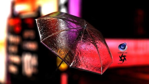 Water Drops in Umbrella Octane