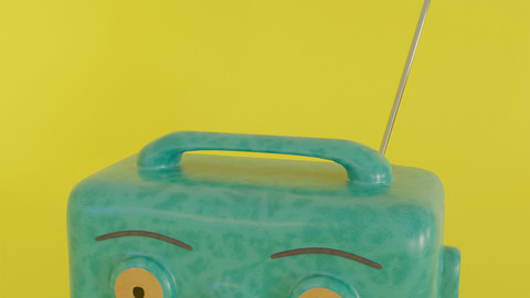3D toy radio in Blender and other formats